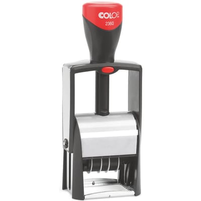Woord-datumstempel Colop 2360 personaliseerbaar 30x45