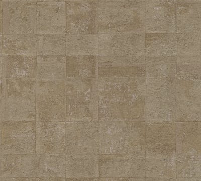METALLIC TEGELLOOK BEHANG | Industrieel - Bruin Goud - Livingwalls Stories of Life