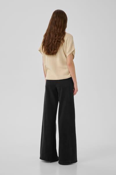My Essential Wardrobe Mwkaro 144 Mid X-wide Jeans Dames - Broek - Donkerblauw - Maat 27/32