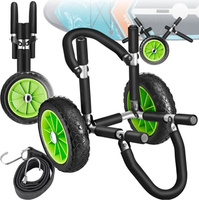 tectake® Opvouwbare Transportkar voor Surfplank - Ruimte voor 1 Board - Trolley voor Opblaasbaar SUP Board - Karretje voor Opblaasbare Kano of Kajak - Buggy voor Stand-up Paddle of Surfboard