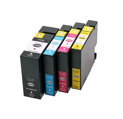 Set 4x ABC huismerk inkt cartridge geschikt voor Canon PGI2500 PGI-2500XL voor Canon Maxify iB-4000 iB-4050 iB-4100 iB-4150 MB-5000 MB-5050 MB-5100 MB-5150 MB-5155 MB-5300 MB-5350 MB-5400 MB-5450
