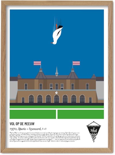 FC Kluif 'Vol op de meeuw' poster - 70 x 50 cm