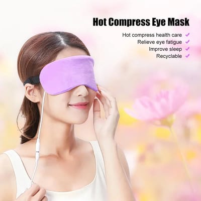 USB-verwarmd oogmasker ter verlichting van droge ogen en ter verbetering van de slaap – constante warmtetherapie om donkere kringen en wallen te verminderen.