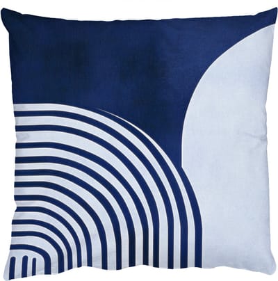Sierkussens - Kussentjes Woonkamer - 50x50 cm - Donkerblauw - Abstract - Lijnen