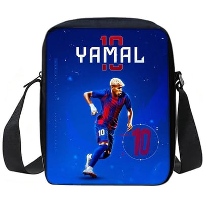 Voetbalster Schooltassen Telefoon Tas Boodschappentas L-Lamin Yamal Bedrukt Leren, Reizen Schouder Crossbody Tas Handtas Beste Cadeau