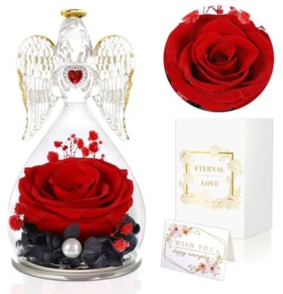 Eeuwige Roos en Engel - Onsterfelijke Bloemen als Perfect Cadeau voor Moeder, Vriendin of Grootmoeder