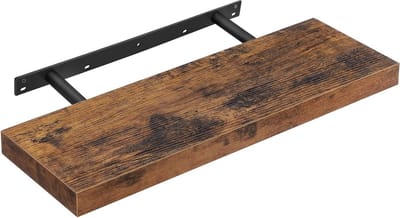 MIRA Home - Wandplank - Boekenplank - Muurdecoractie - Muurplank - Bruin - 60x20x3,8 cm