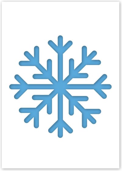 QBIX Sneeuwvlok Sjabloon A5 Formaat Kunststof - Uitsnede 13cm breed