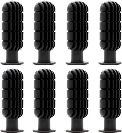 Tafelvoetbal handgrepen antislip 8 stuks PVC zwart