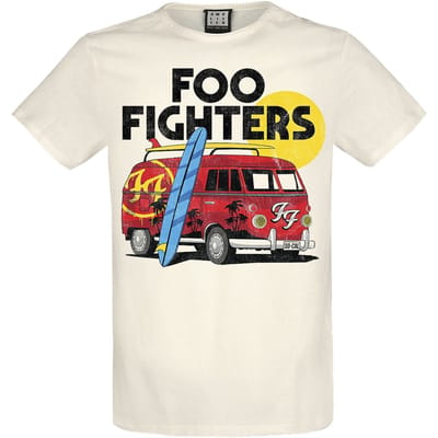 Foo Fighters T-shirt - Amplified Collection - Camper Van - XS tot 3XL - voor Mannen - gebroken wit