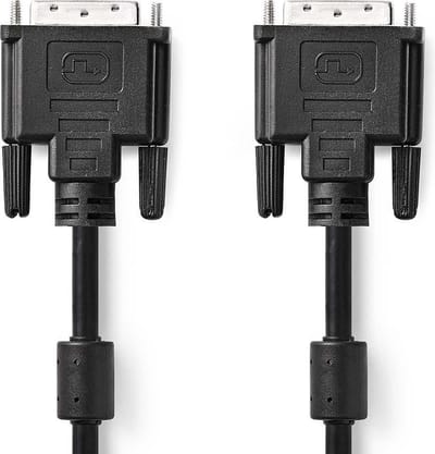 Nedis DVI-Kabel - DVI-D 24+1-Pins Male - DVI-D 24+1-Pins Male - 2560x1600 - Vernikkeld - 3.00 m - Recht - PVC - Zwart - Doos