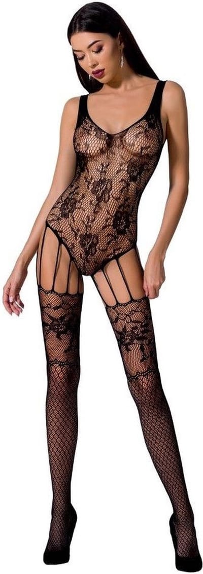 Passion - Woman Bs074 Bodystocking One Size Black