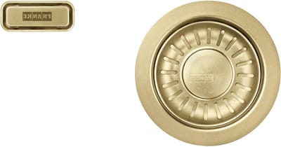 Afvoerset met overloop - Gouden afvoer - Keuken en bad - Roestvrij staal - Standaard - Goud
