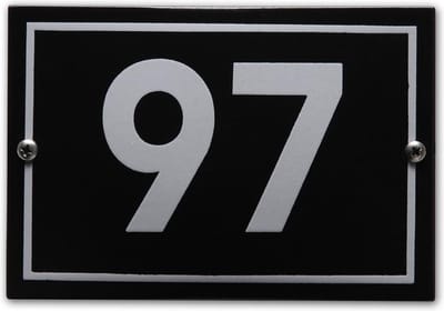 Huisnummer model Phil nr. 97