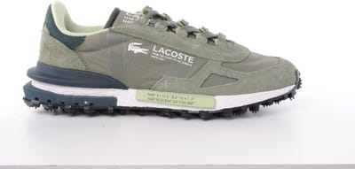 Lacoste heren sneaker Elite H suède en textiel kaki
