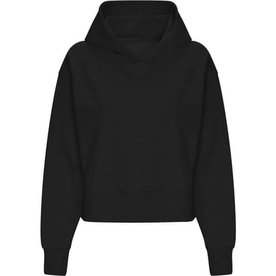Just Hoods Women's Relaxed Hoodie JH305 - Deep Black - XS