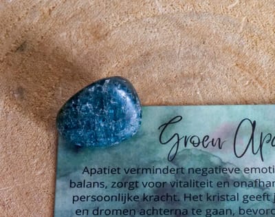 Groen apatiet trommelsteen, edelstenen - Perfect cadeau voor mannen en vrouwen- Inclusief uitleg - Spiritueel - Balans - Energie - Doelen- Communicatie - Burn-out 100% NATUURLIJK