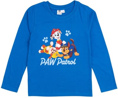 PAW Patrol Shirt - Lange Mouw - Katoen - Blauw - Maat 86/92