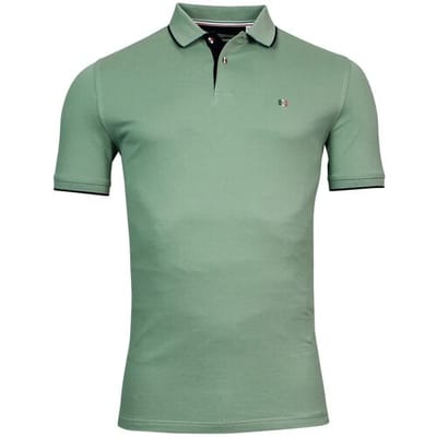 Giordano Polo Nico Signature Two-Ply Supima Cotton Piqué Tipping Detail Misty Green / male