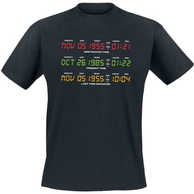 Back To The Future T-shirt - Delorean Display - S tot 5XL - voor Mannen - zwart