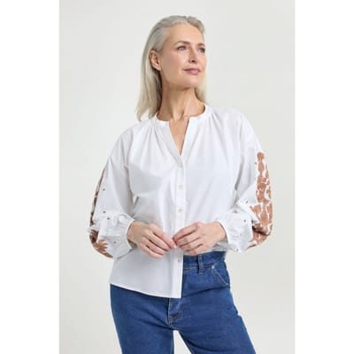Josephine & Co Jet Blouse Coffee Maat: 34 | Blouses Outlet | Dames | Wit