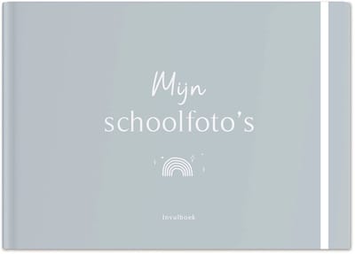 Fyllbooks - Schoolfotoboek Invulboek - Schoolfoto Album - Schooljarenboek - Blauw - Geschikt voor: 12 Portret- en Klassenfoto's