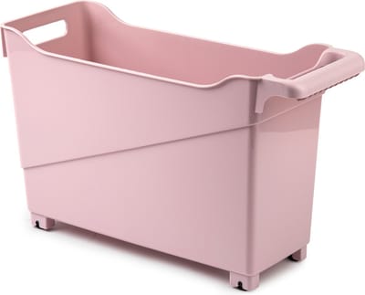 Plasticforte Trolley - pastel roze - L45 x B17 x H29 cm - opberger op wieltjes