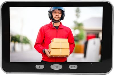Draadloze Videobel - Wifi Intercom - Veilige Toegang - 1080p HD Beeld - 5 Inch Display - Zwart