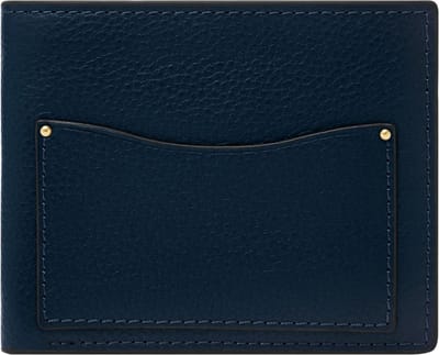 FOSSIL Portemonnee Anderson Large Coin Pocket Bifold Midnight Navy Donkerblauw