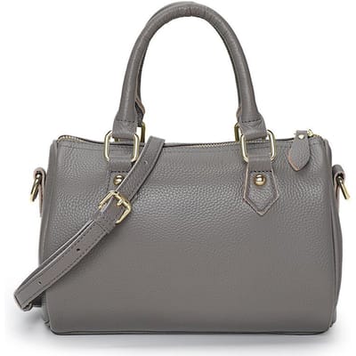 Nieuwe Trendy Leren Handtas voor Dames met Grote Vakken voor Dames met Grote Capaciteit Eén-schouder Crossbody Boston Tas gray