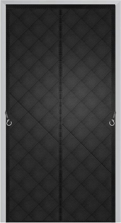 Isolerende Deur Isolatie - Tochtvrij maken - Energie besparen - Magnetische sluiting - 175x240 cm - Zwart