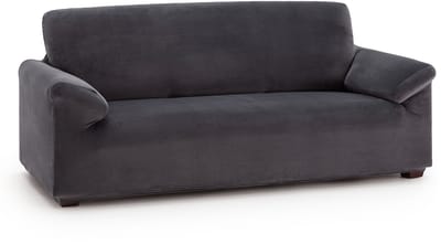 Belmarti Bellagio velvet stretch 2-zits bankhoes 130-180 cm - Grijs