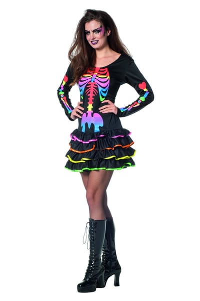 Rainbow skelettenjurk - Maat 36