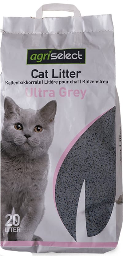 Kattenbakvulling Agriselect - Klontvormend, Fijne Korrel, Geurabsorberend - 20 Ltr Bentoniet