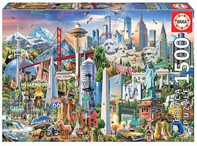 1500 Stukken Puzzel voor Volwassenen - Monumenten van Amerika
