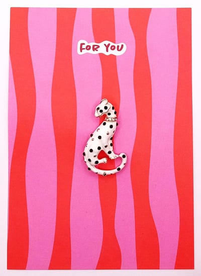 Jeannette-Creatief® - Broche - WItte Luipaard Broche - Leopard