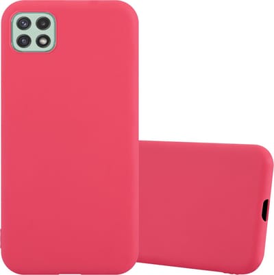 Cadorabo Hoesje geschikt voor Samsung Galaxy A22 5G in CANDY ROOD - Beschermhoes gemaakt van flexibel TPU silicone Case Cover