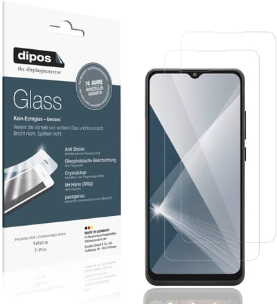 dipos – 2x Pantserfolie geschikt voor Telstra T-Pro | 9H Screenprotector