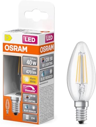 Dimbare LED Lamp E14 met Hoge Kleurweergave - Warm Wit 2700K, 470 Lumen, Vervanger voor 40W Gloeilamp