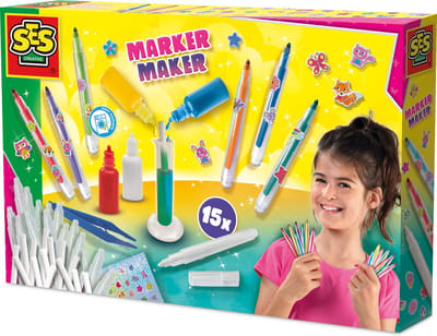 SES Creative - Hobby Pink - Viltstift Lab - Knutselen Meisjes - Zelf Samenstellen - 15 Stiften - Vanaf 5 jaar