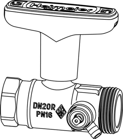IMI Hydronic Engineering HEIMEIER Drinkwaterkogelkraan Globo D aftappen, binnen-/buitendraad, DN 25, RG, 0675-04.000