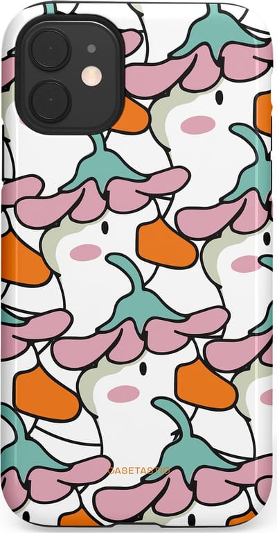 Casetastic Hoesje Geschikt voor Apple iPhone 11 - Stijlvolle Beschermende Duo-layer Case - Bloempjeshoed