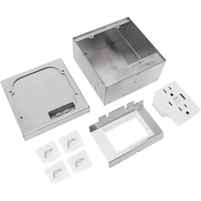 Inbouw Platte Verborgen Stopcontact Kit Professionele Amerikaanse Stijl Roestvrij Staal Waterdichte Vloer