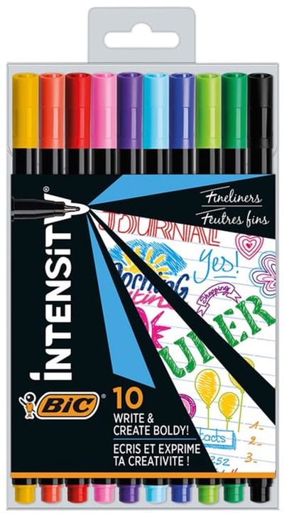 Fineliner bic intensity f assorti | 6 stuks
