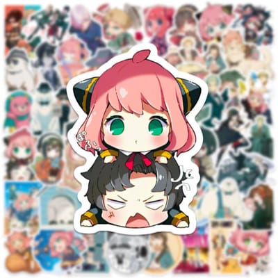 50 stuks Leuke Anime Spy X Family Stickers Decal Laptop Skateboard Telefoonhoes Bagage Auto Motorfiets Fiets Koelkast Sticker Kinderspeelgoed
