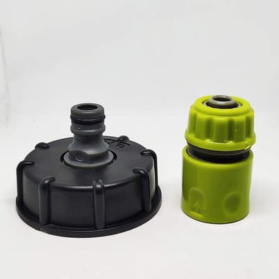 Dailygoods - Kunststof waterslangbuis - IBC-adapter - Snap-On tapconnector - 1 stuk - Vervangingsklep - Geschikt voor 1/2" tuinslang - Kunststof
