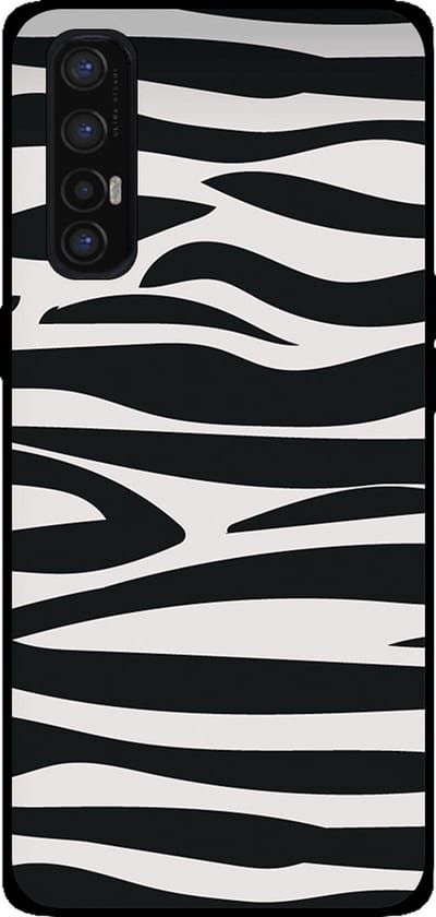Smartphonica Telefoonhoesje Geschikt voor Oppo Find X2 Neo met zebra opdruk - TPU backcover case zebra design - Zwart Wit geschikt voor Oppo Find X2 Neo