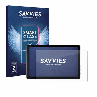 2 Stuks Savvies Screenprotector - geschikt voor Laptok KB1001 10.1" - beschermfolie glas transparant