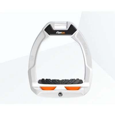 Veiligheidstijgers voor paardrijden In de Hoek Ultra Grip Wit/Wit/Oranje Flex-On Safe-On