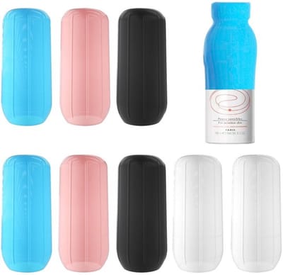 Elastische Mouwen 4 Stuks - Siliconen Lekpreventie - Herbruikbaar Accessoire - Geschikt voor Reiscontainers - Hoogwaardig Materiaal - Duurzaam en Elastisch - Reisflessen